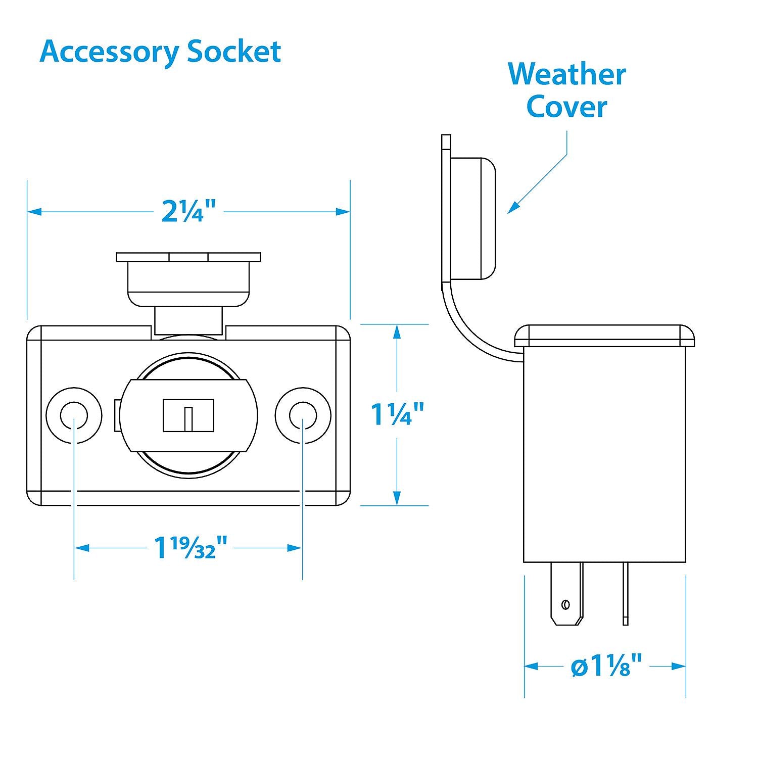 Accessory Plug & Socket, 12V Spotlight
