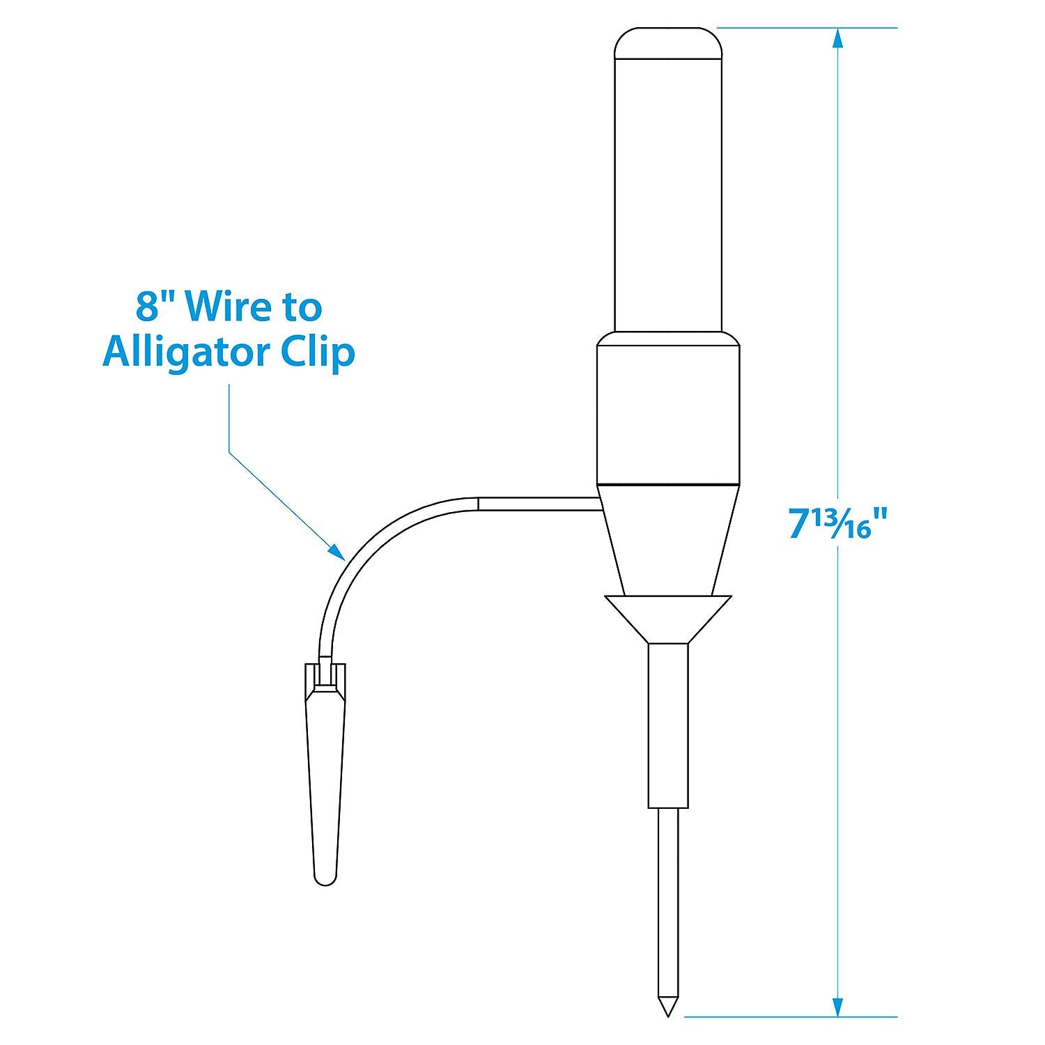 Circuit Tester, 6V or 12V, Includes 8-Inch Wire w/ Alligator Clips