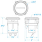 Hourmeter Gauge for Boats, Round, 2in, Stainless Steel Bezel