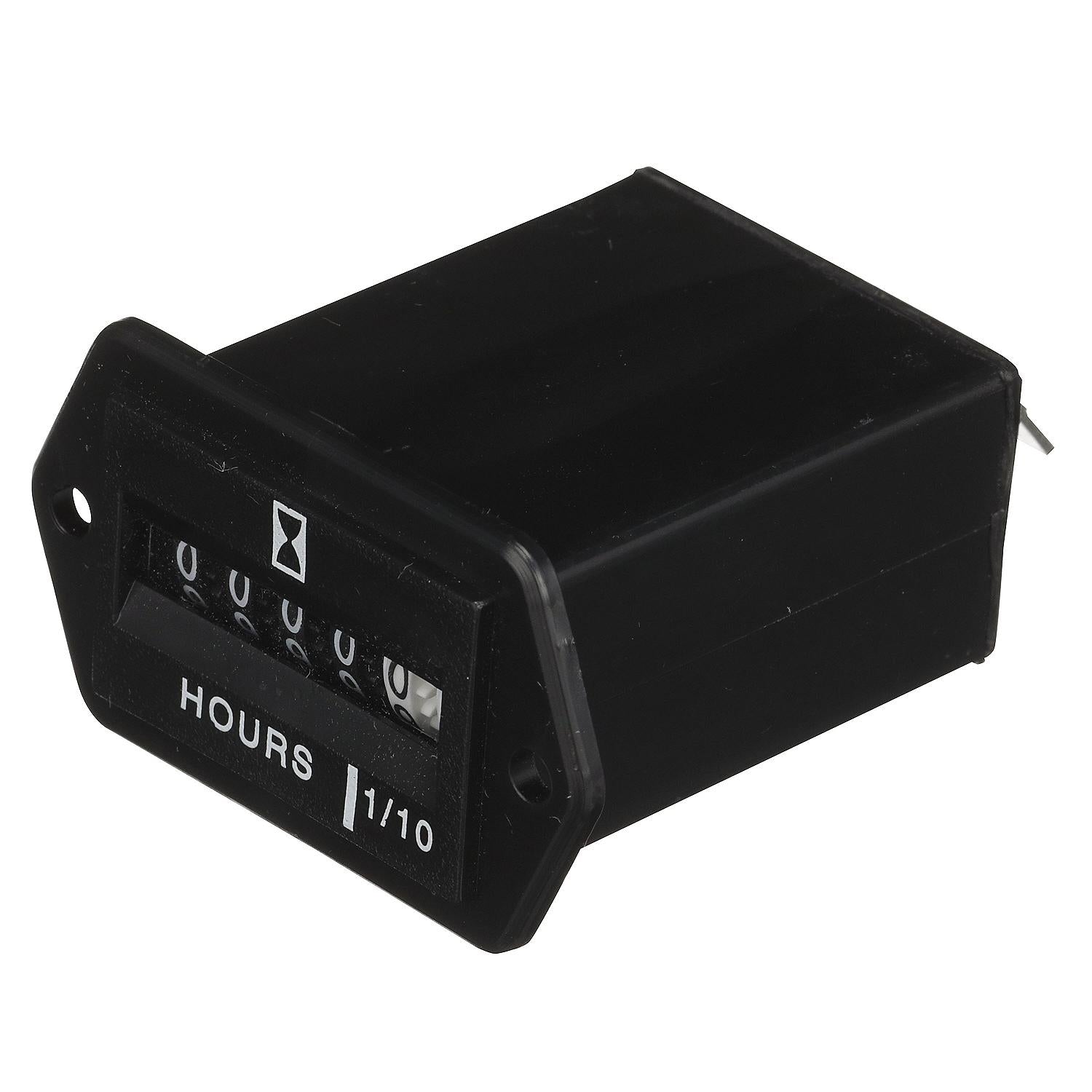Hourmeter Gauge for Boats, Rectangular, Black