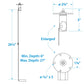 Boat Fuel Gauge Kit, Includes Gauge & Sender