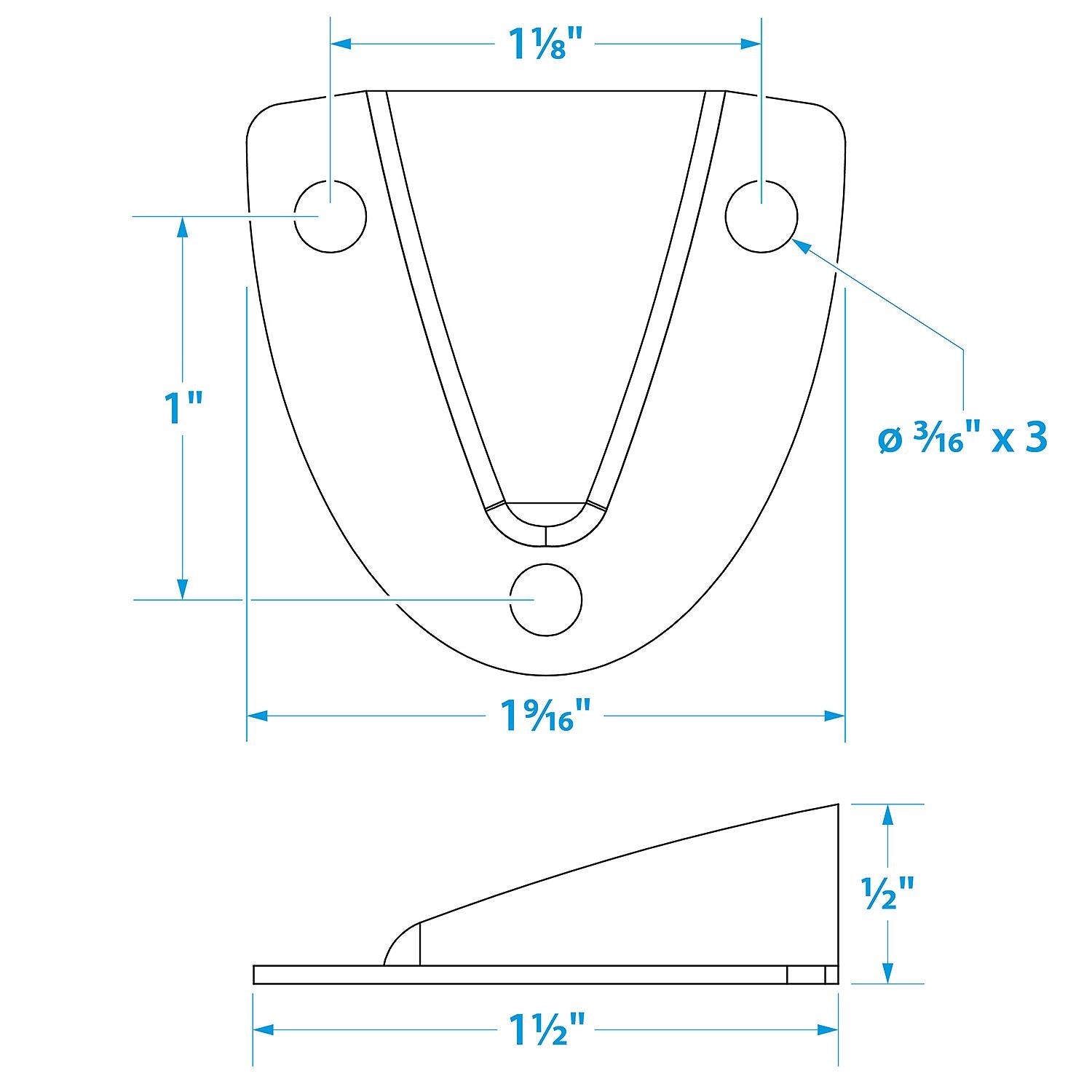 Chrome Plated Brass Clam Shell Ventilator - 1-9/16in x 1-1/2in x 15/32in