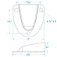 Chrome Plated Brass Clam Shell Ventilator - 2in x 2-3/32in x 19/32in