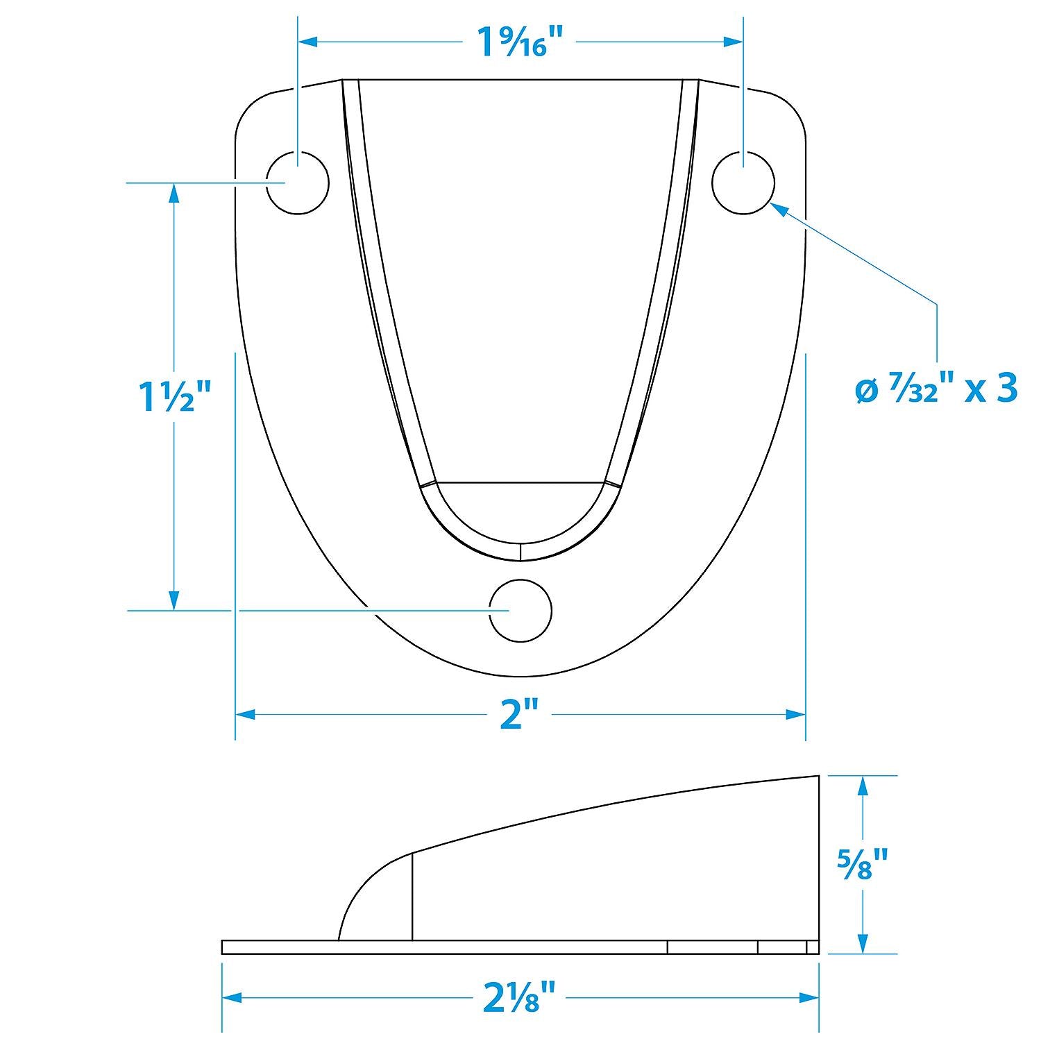 Chrome Plated Brass Clam Shell Ventilator - 2in x 2-3/32in x 19/32in
