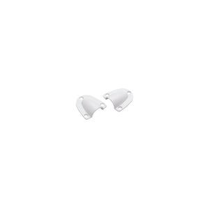 Molded Plastic Clam Shell , Large, White, 2/PK