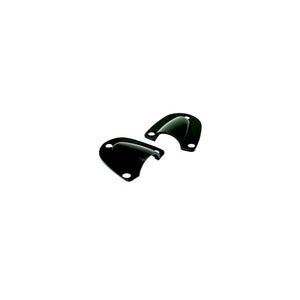Molded Plastic Clam Shell , Large, Black, 2/PK