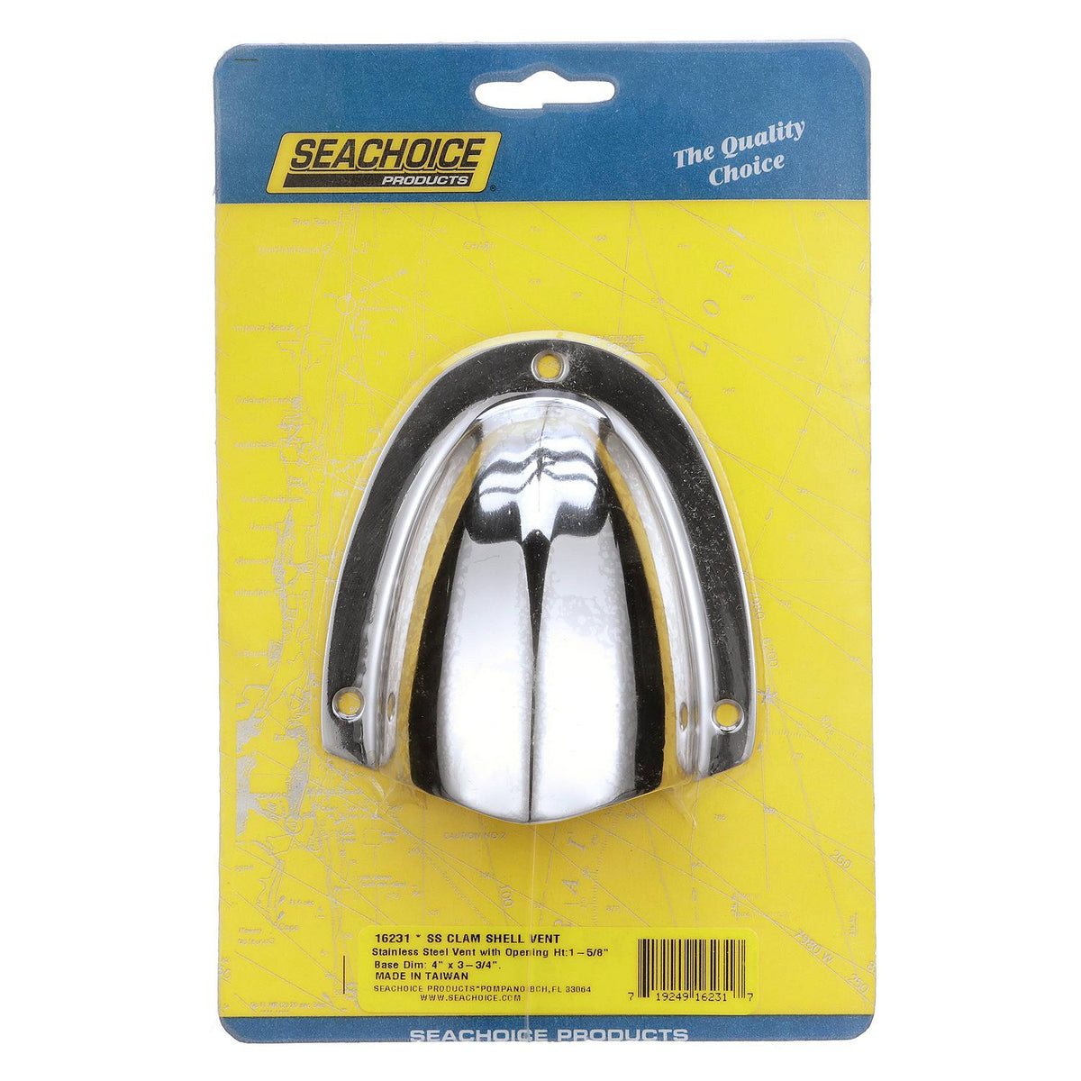 Stainless-Steel Clam Shelll Ventilator - 3-3/4in x 3-3/4in x 1-7/8in