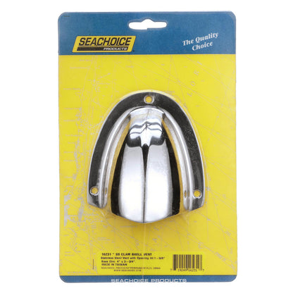Stainless-Steel Clam Shelll Ventilator - 3-3/4in x 3-3/4in x 1-7/8in