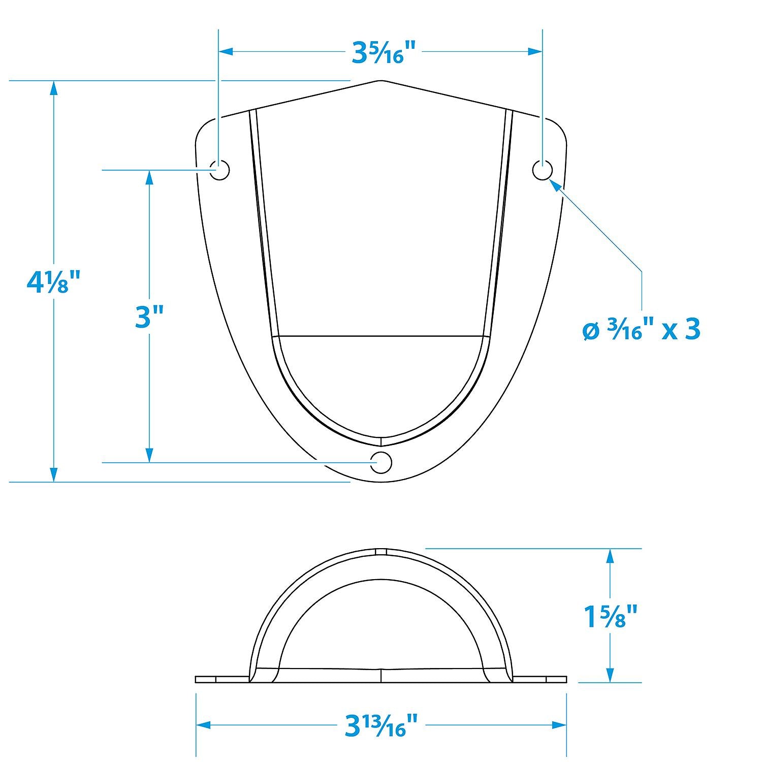 Stainless-Steel Clam Shelll Ventilator - 3-3/4in x 3-3/4in x 1-7/8in