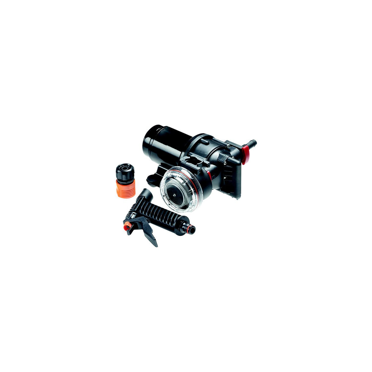 Wash Down Pump, 2.9 GPM, 12V DC, Incl. Spray Nozzle & Inlet Strainer