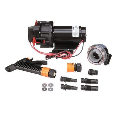 Wash Down Pump, 3.5 GPM, 12V DC, Incl. Spray Nozzle & Inlet Strainer