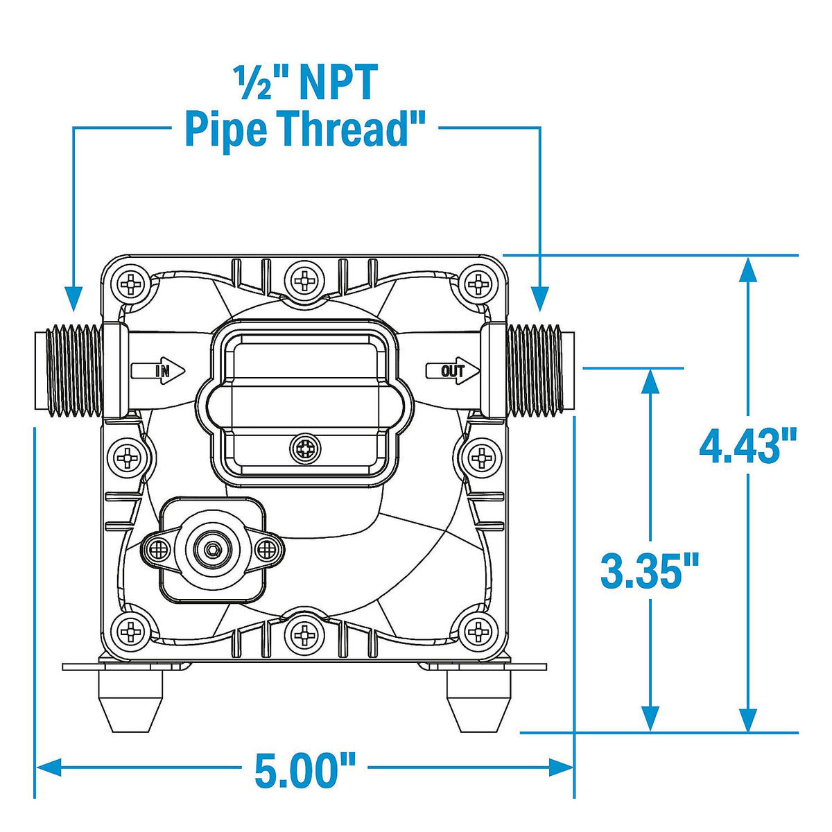 Washdown Pump System, 4 GPM, 12v