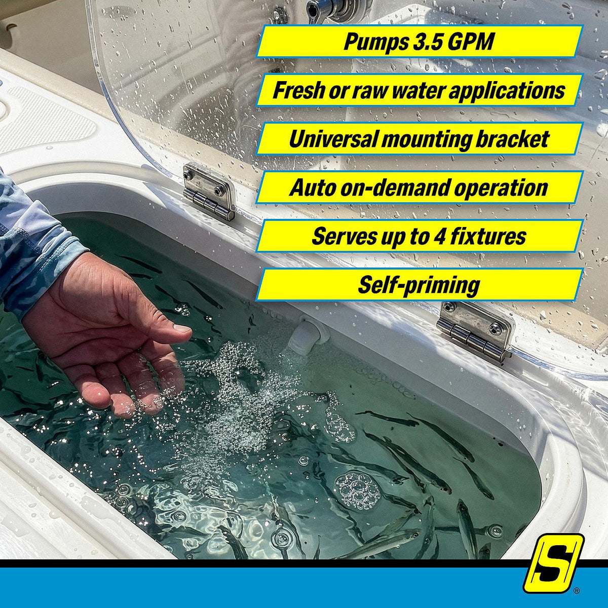 Water Pressure Pump, 3.5 GPM, 12v