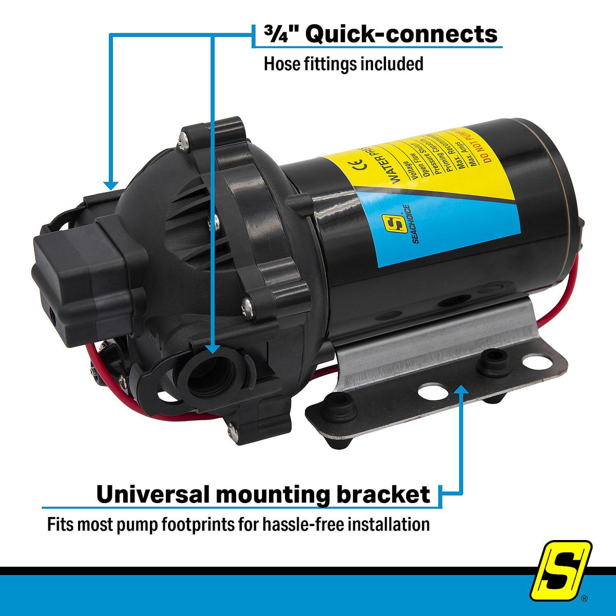 Water Pressure Pump, 3.5 GPM, 12v