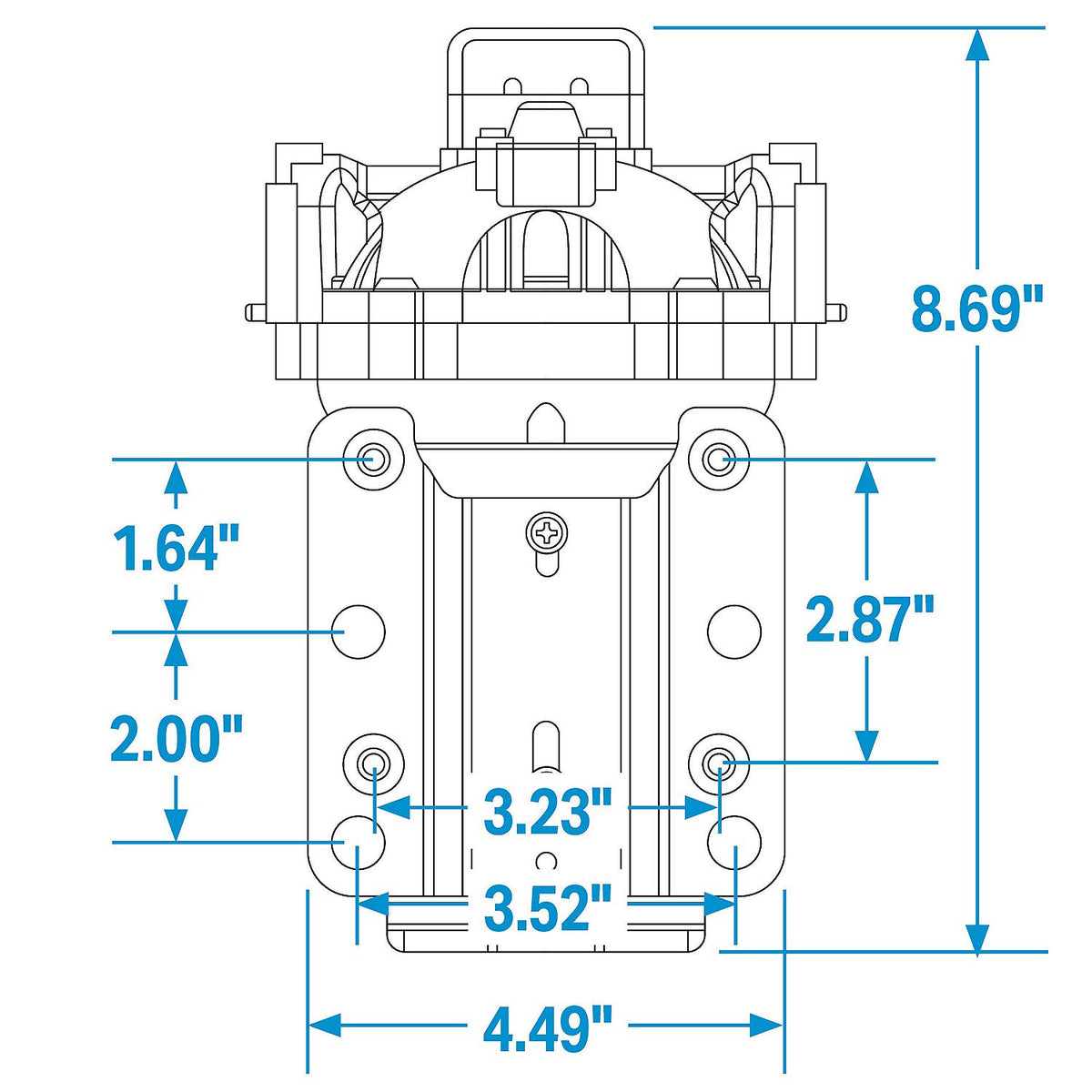 Water Pressure Pump, 3.5 GPM, 12v