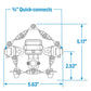 Water Pressure Pump, 3.5 GPM, 12v