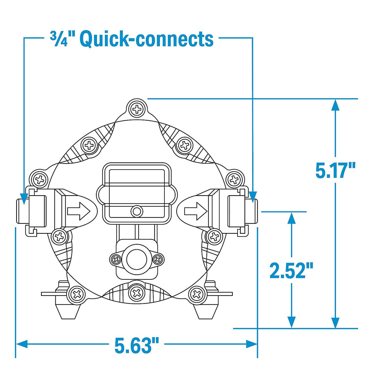 Water Pressure Pump, 3.5 GPM, 12v