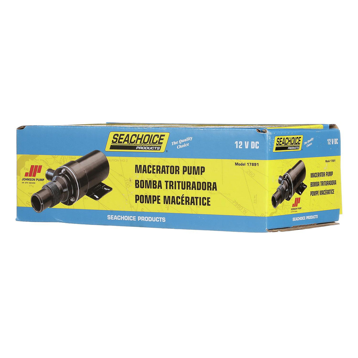 Macerator Pump, 12V DC, 1-1/2in NPTF Inlet, 1in Outlet