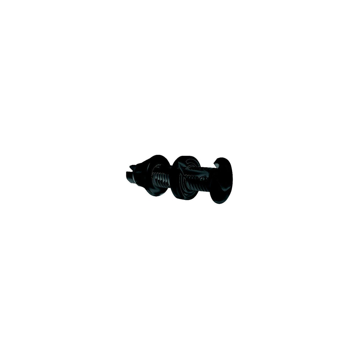 Cable Thru Hull Fitting - Black - 1/4in Slot, 1-1/4in Flange