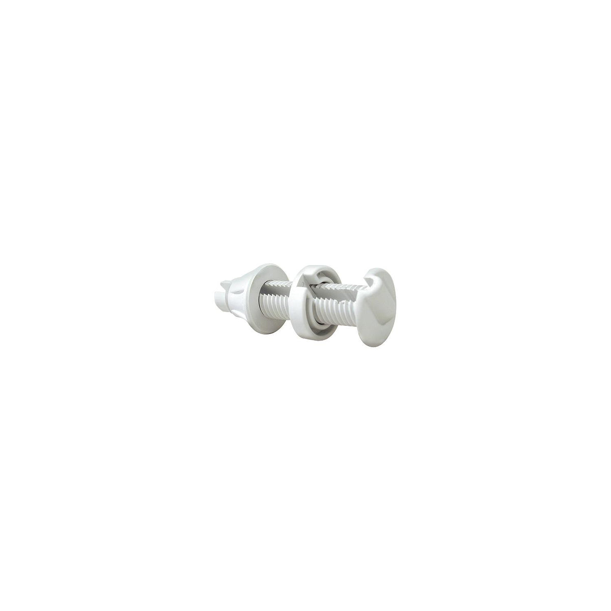 Cable Thru Hull Fitting - White - 1/4in Slot, 1-1/4in Flange