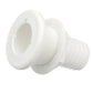 Thru-Hull Connector w/ Broad Flange, White, 1.5in