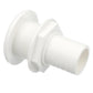 Thru-Hull Connector w/ Broad Flange, White, 1.5in