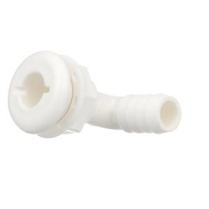 90º Angled Thru-Hull Connector, White Finish, 0.75 in.