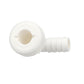 90º Angled Thru-Hull Connector, White Finish, 0.75 in.