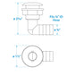 90º Angled Thru-Hull Connector, White Finish, 0.75 in.