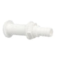 Polypropylene Extra Long Thru-Hull Connector for 3/4 in. ID Hose, White Finish