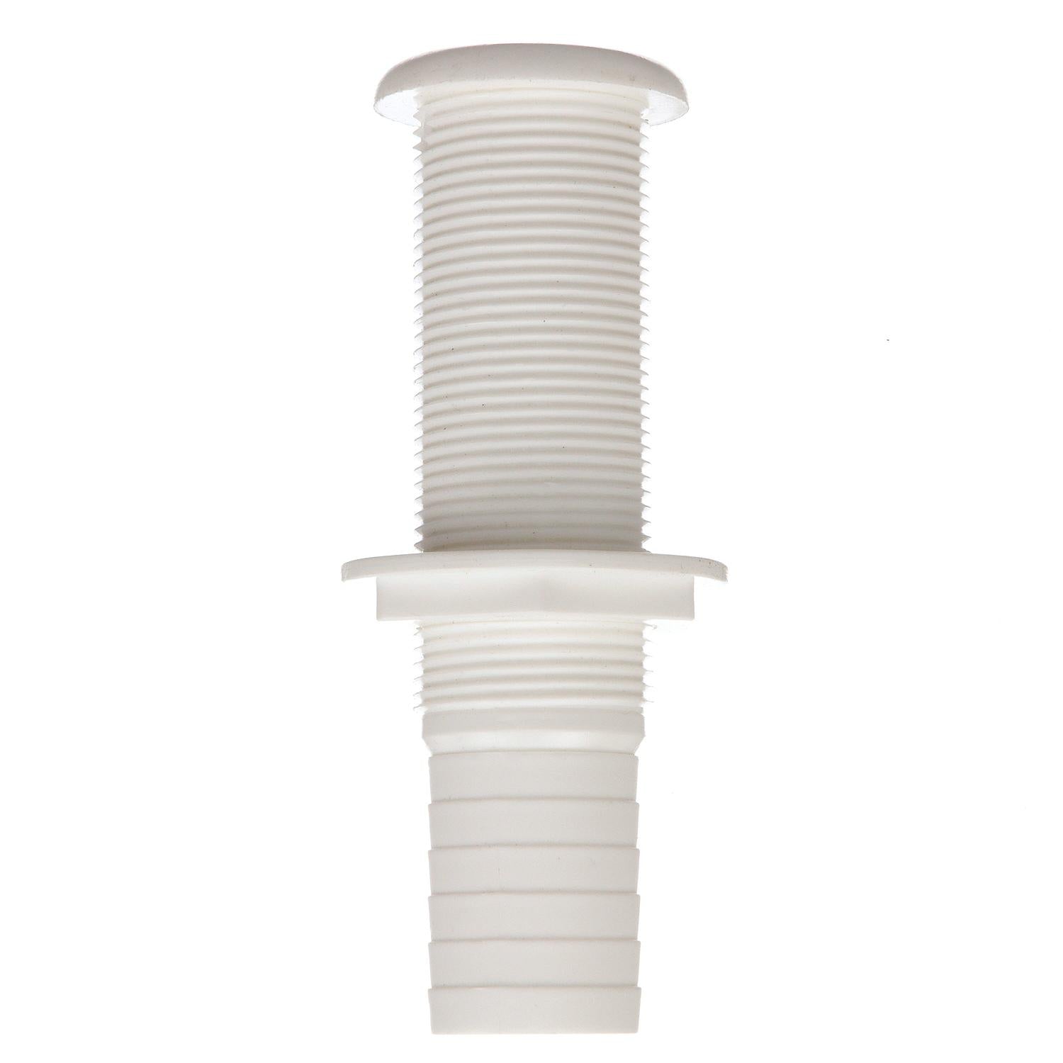 Extra Long Thru-Hull Fitting w/ Broad Flange For 1-1/8in Hose