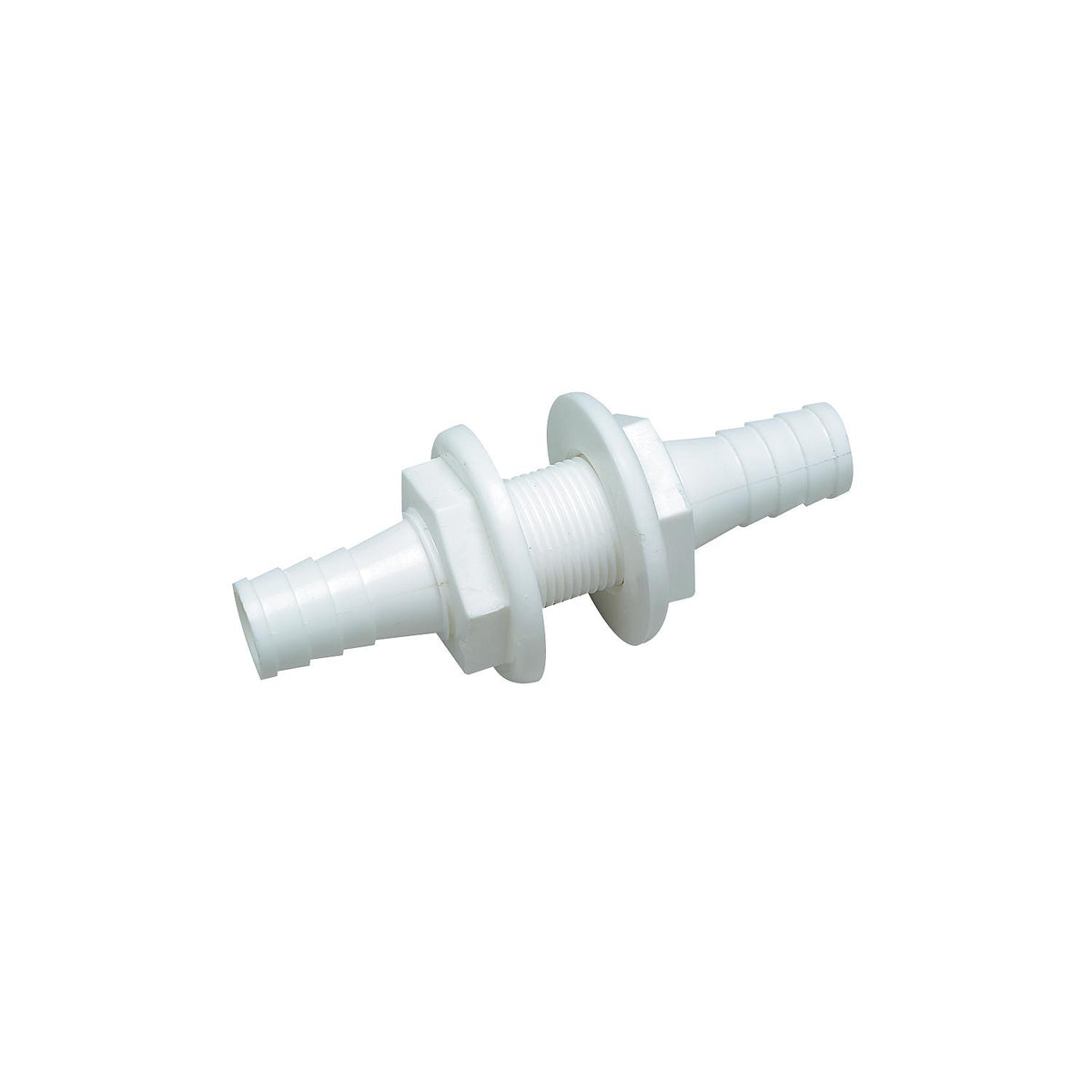 Double-Ended 3/4in x 3/4in Thru Hull Connector For Hose