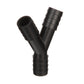 3-Way Y Fitting, Fits 3/4 in. ID Hose, Black Plastic
