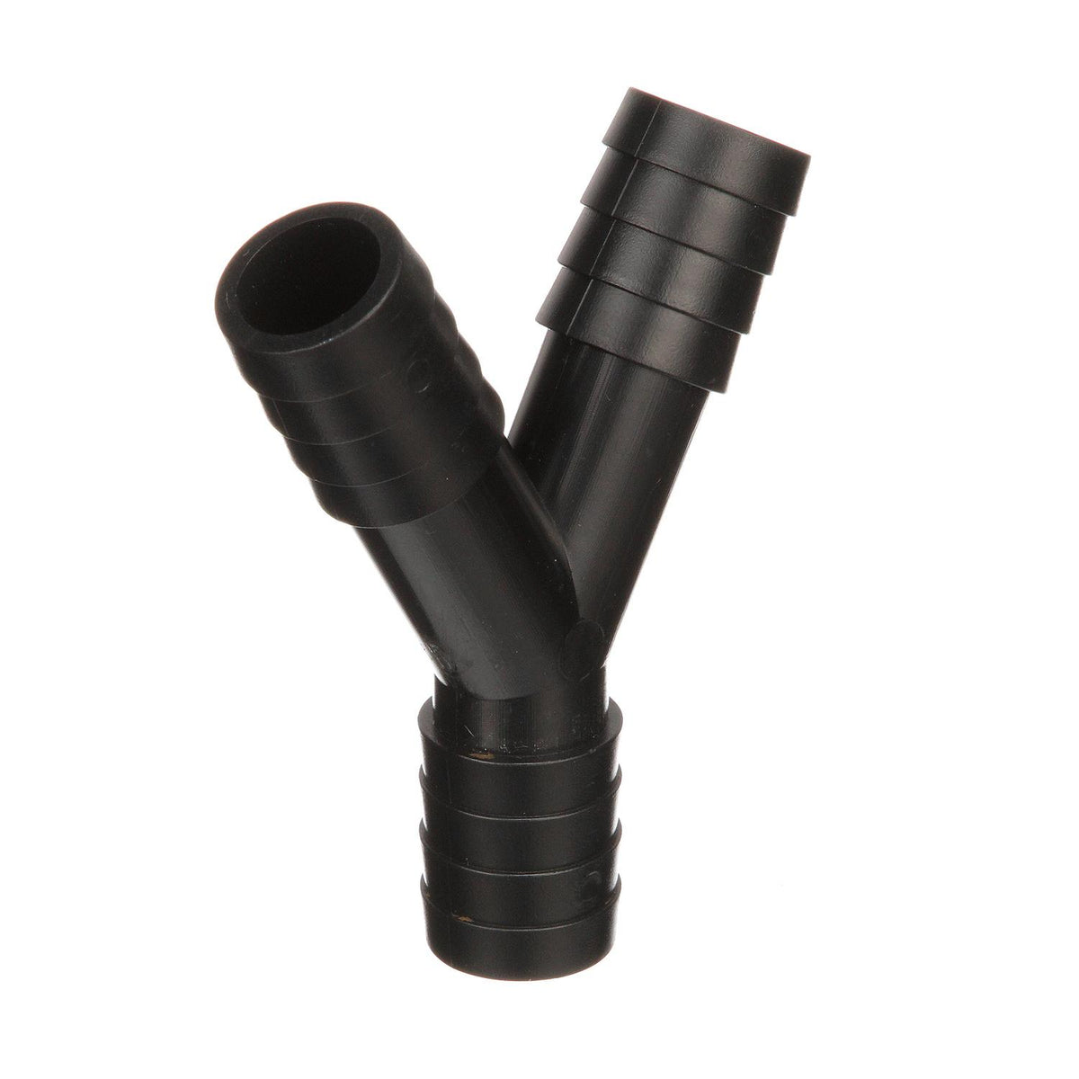 3-Way Y Fitting, Fits 3/4 in. ID Hose, Black Plastic