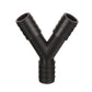 3-Way Y Fitting, Fits 3/4 in. ID Hose, Black Plastic