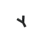 3-Way Y Fitting, Fits 3/4 in. ID Hose, Black Plastic