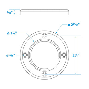Self-Bailing Cockpit Mounted 2-7/8in Scupper Valve Kit