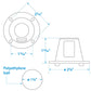 Self-Bailing 2-7/8in Scupper Valve Kit, Clear