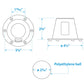 Self-Bailing Scupper, Large, Clear, Fits 1.5-3in Openings