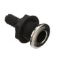 Covered Thru-Hull Fitting w/ Stainless-Steel Flange, For 3/4in Hose