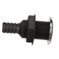 Covered Thru-Hull Fitting w/ Stainless-Steel Flange, For 3/4in Hose