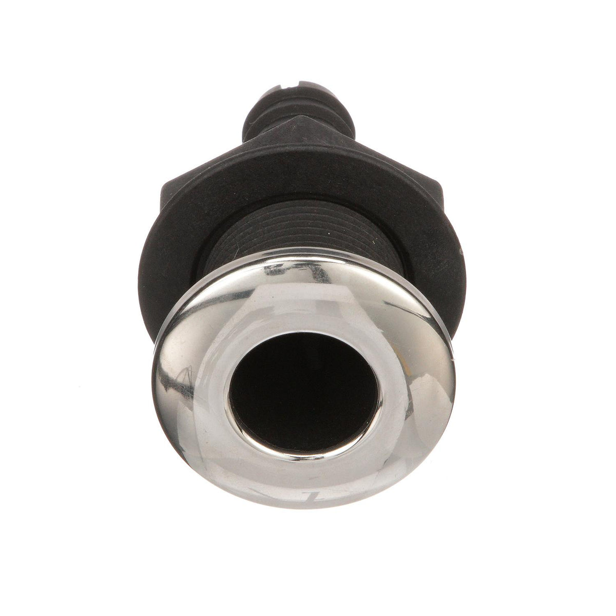 Covered Thru-Hull Fitting w/ Stainless-Steel Flange, For 3/4in Hose