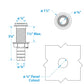 Mega-Flow SS Dripless Thru Hull Fitting, Fits 3/4in Hose, 1-1/2in Max Hull
