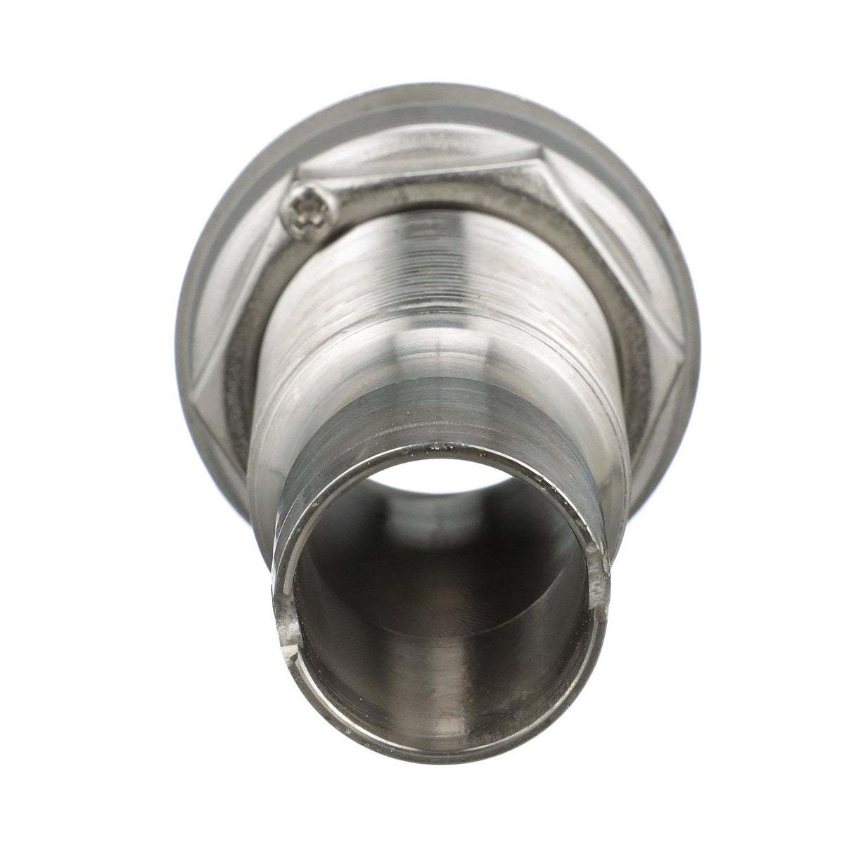 Mega-Flow SS Dripless Thru Hull Fitting, Fits 1in Hose, 1-1/2in Max Hull