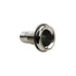 Mega-Flow SS Dripless Thru Hull Fitting, Fits 1-1/2in Hose, 1-1/2in Max. Hull
