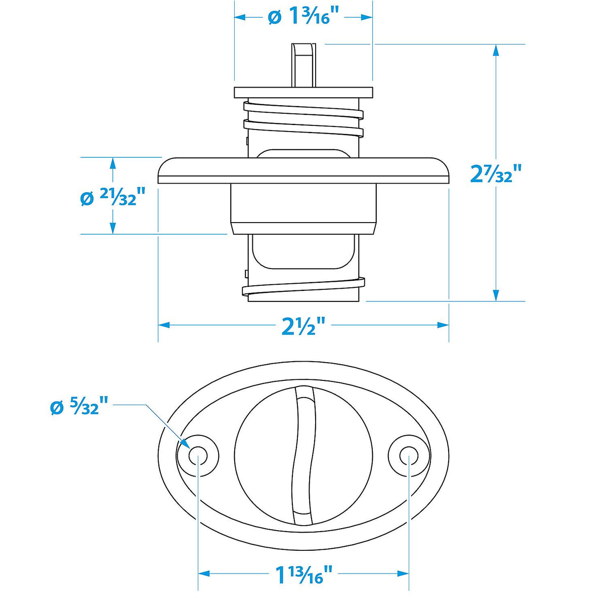 Stainless Steel Garboard Drain & Plug