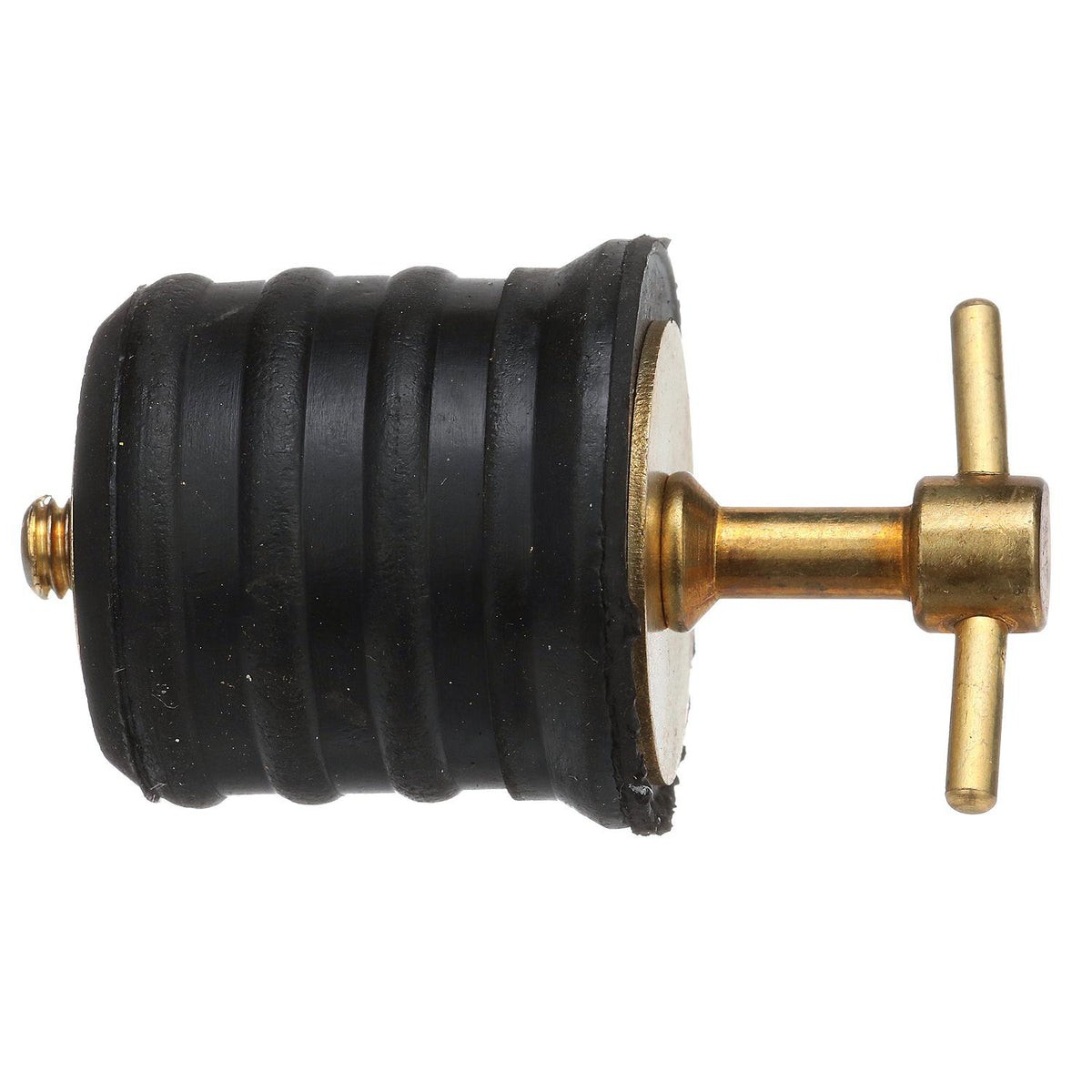 Twist-Turn 1.25 In. Marine Boat Brass Drain Plug w/ Neoprene Seal
