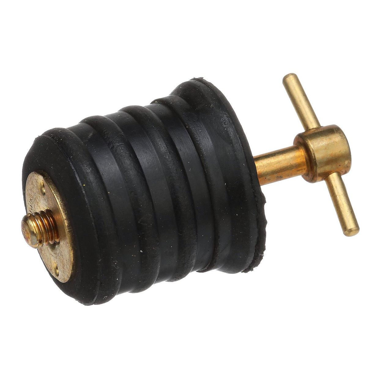 Twist-Turn 1.25 In. Marine Boat Brass Drain Plug w/ Neoprene Seal