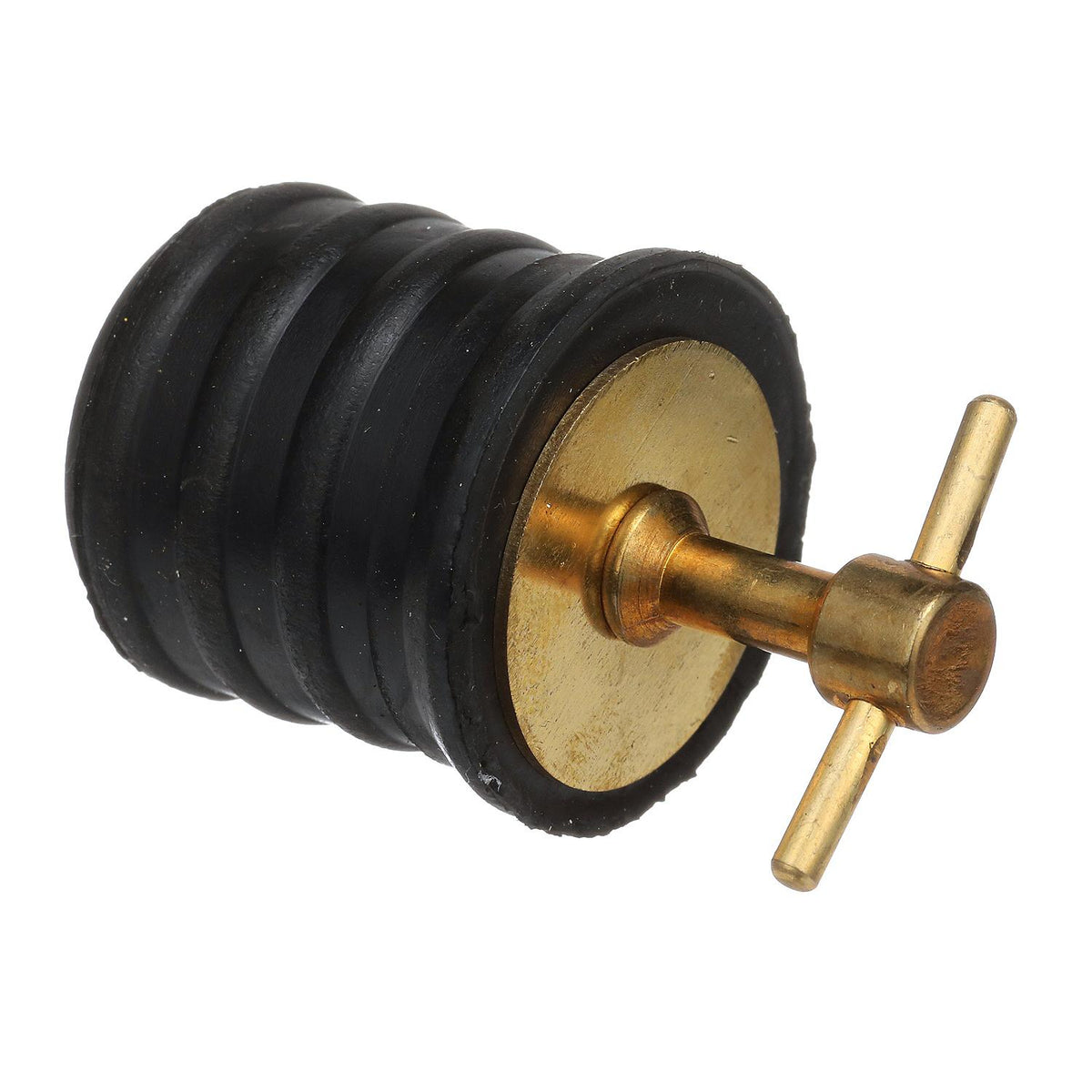 Twist-Turn 1.25 In. Marine Boat Brass Drain Plug w/ Neoprene Seal