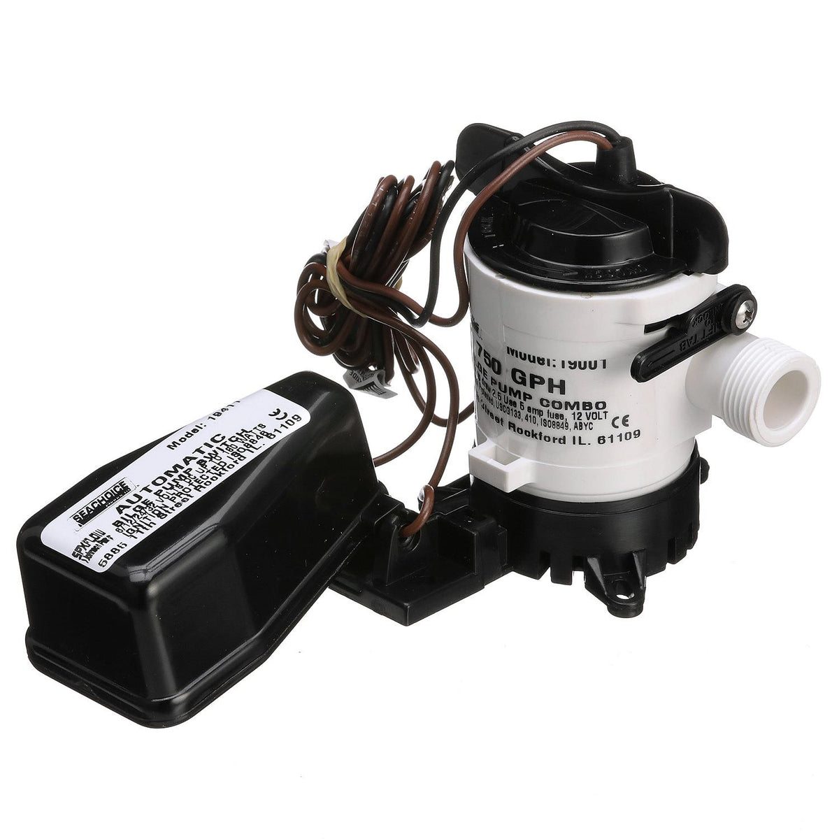 Automatic Bilge Pump w/ Float Switch, 750 GPH, 3/4 In. Hose Size